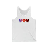Polyamory Flag Hearts Tank-Top: Pride LGBTQ+ Gradient Design